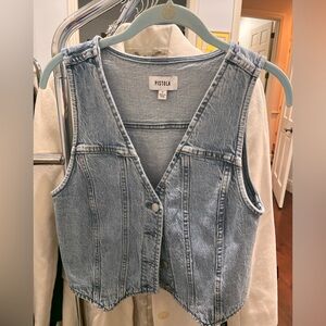 Pistola Light Blue Denim Sleeveless Jacket